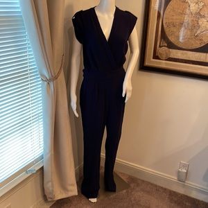 DIANE VON FURSTENBERG JUMPSUIT NAVY SIZE 6 NWT-NAVY BLUE NWT